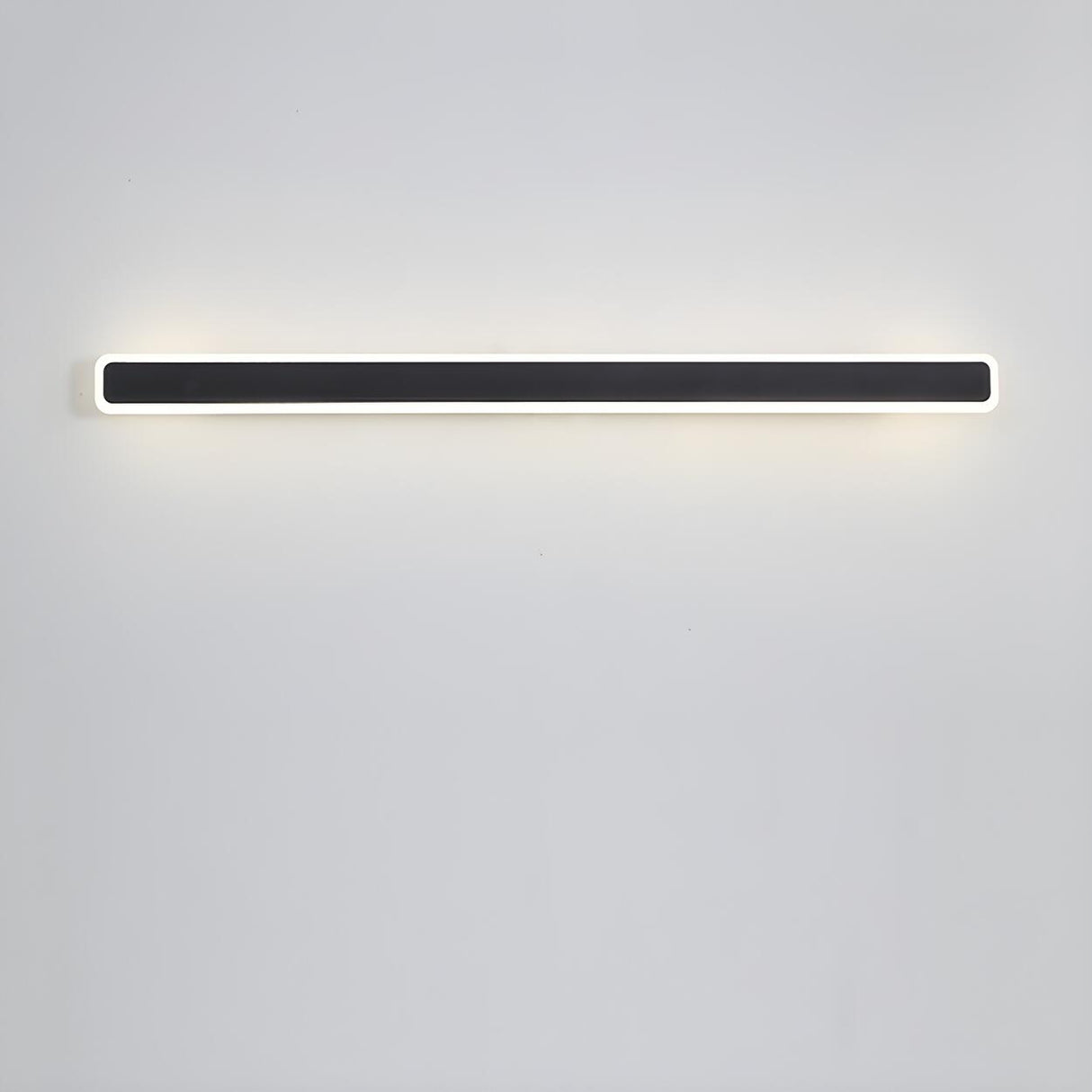Minimalist White Metal Long Linear LED Wall Sconce Image - 2
