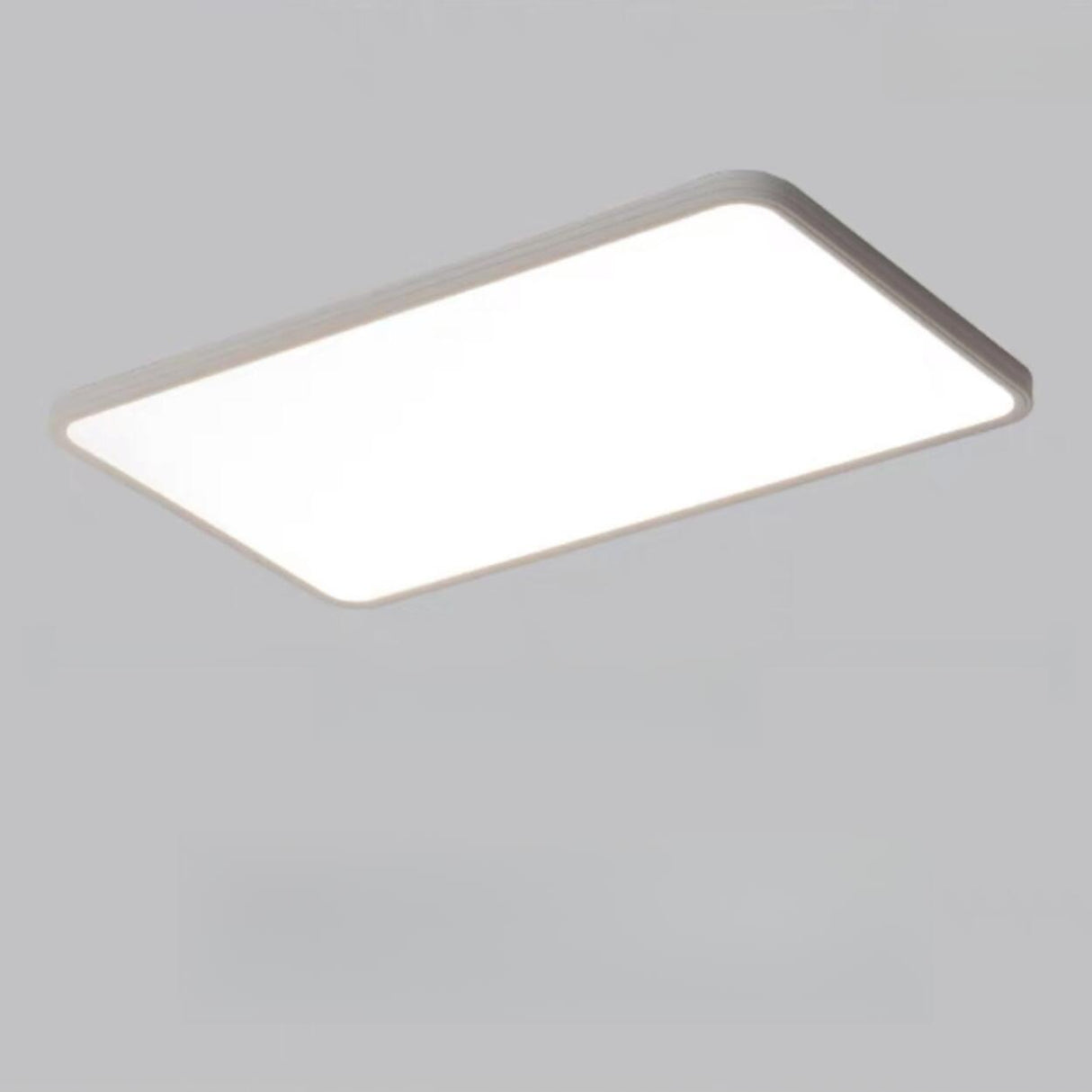 Minimalist White Rectangle LED Flush Mount Ceiling Lamp Image - 16