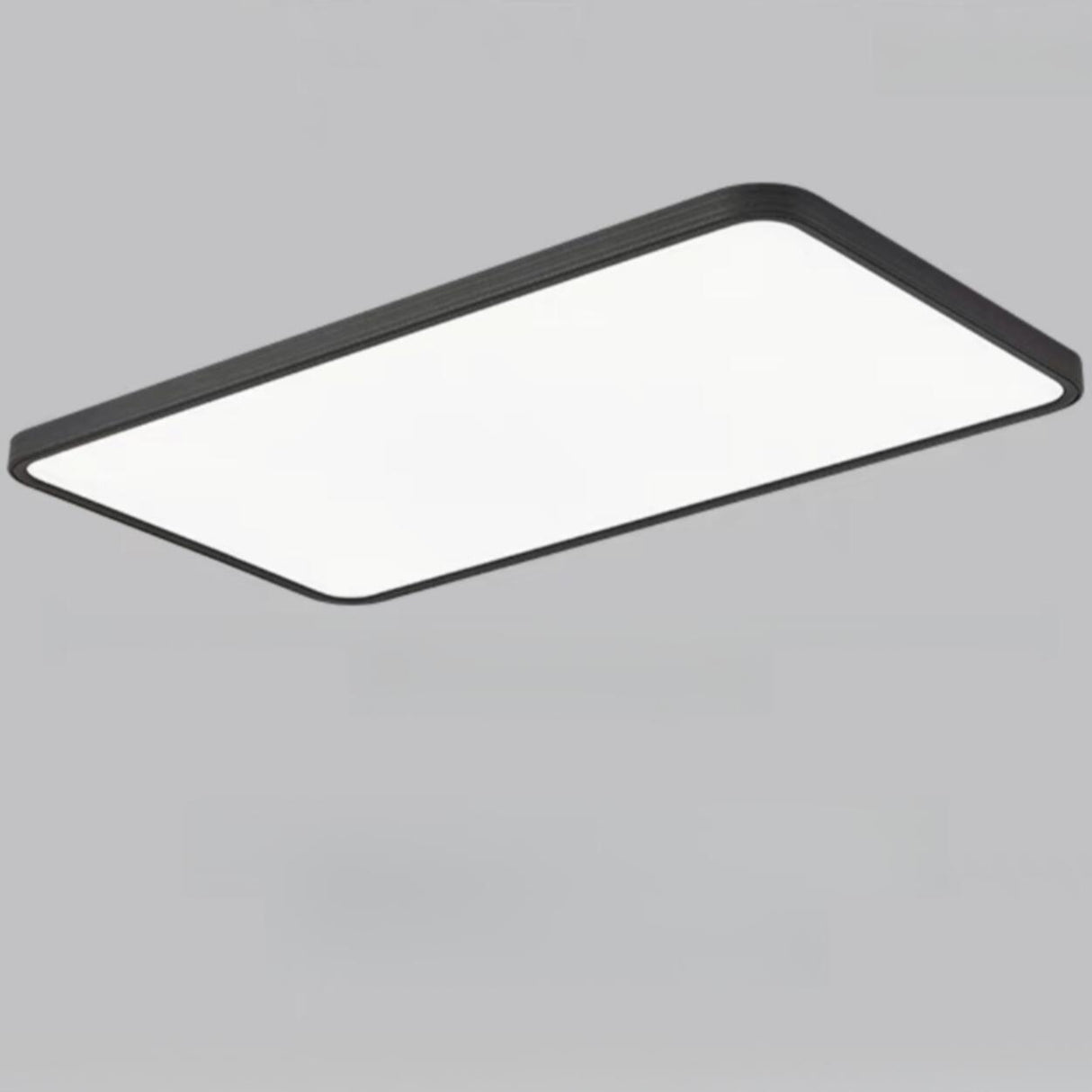 Minimalist White Rectangle LED Flush Mount Ceiling Lamp Image - 9