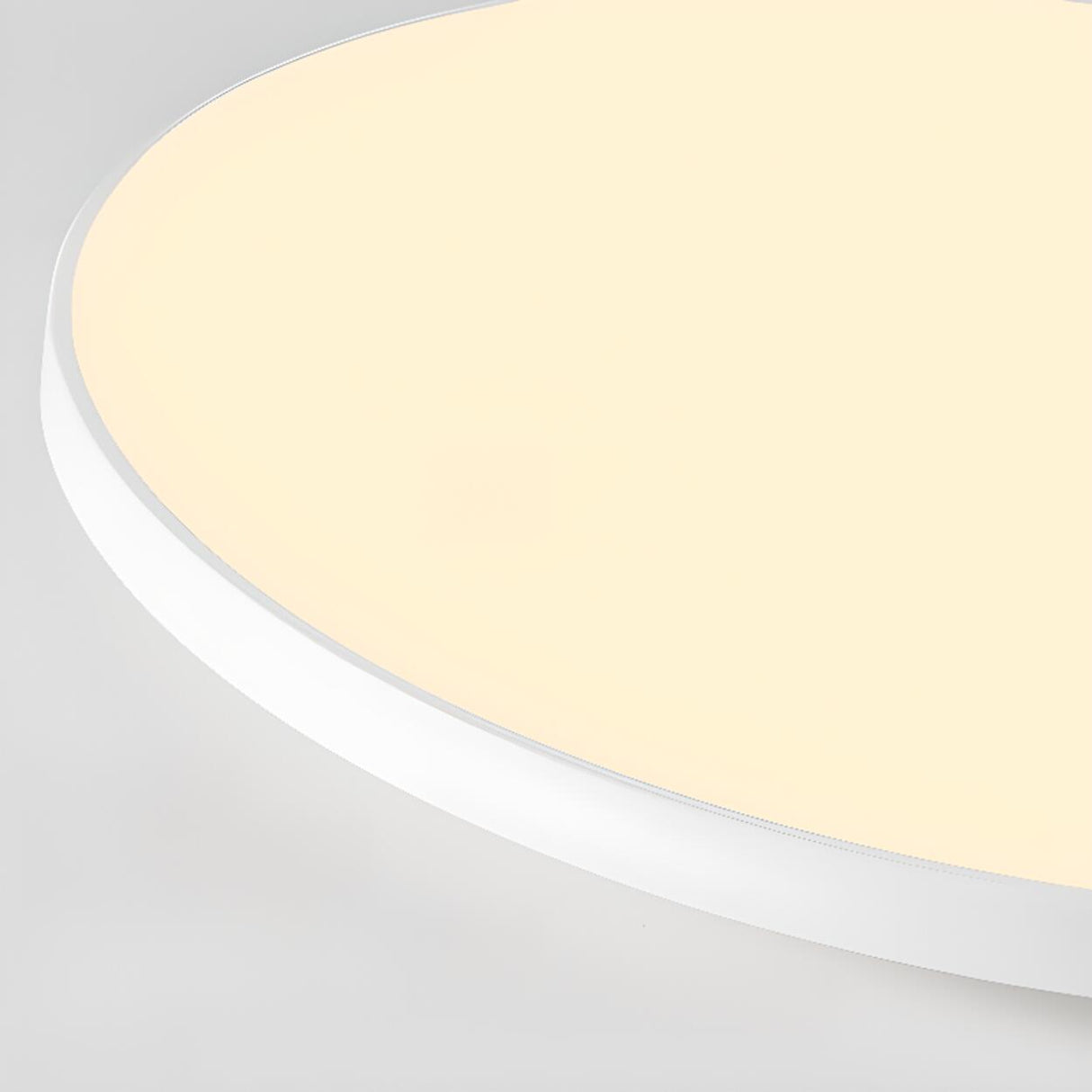 Minimalist White Round LED Flush Mount Ceiling Light Image - 13