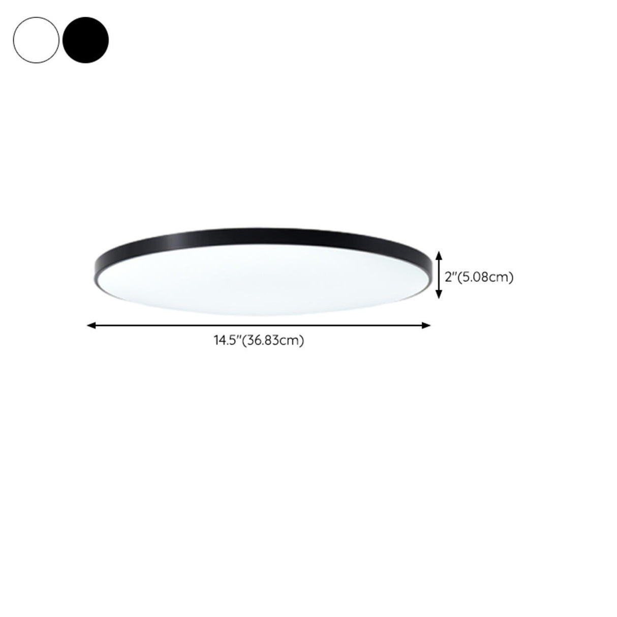 Minimalist White Round LED Flush Mount Ceiling Light Image - 15