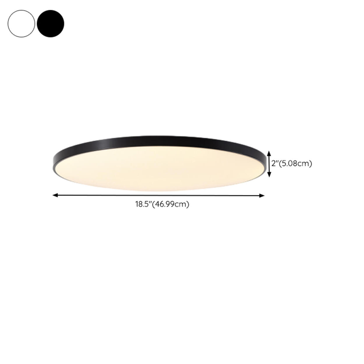 Minimalist White Round LED Flush Mount Ceiling Light Image - 16