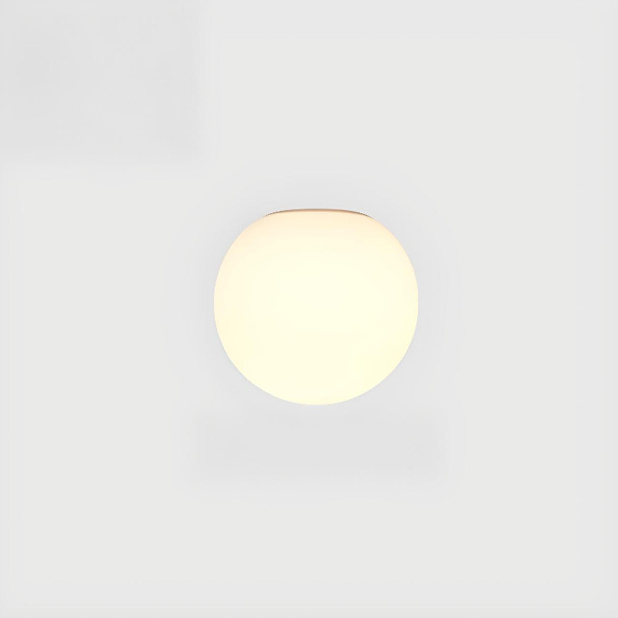 Minimalist White Sphere Glass Ceiling Lamp Hallway Image - 7