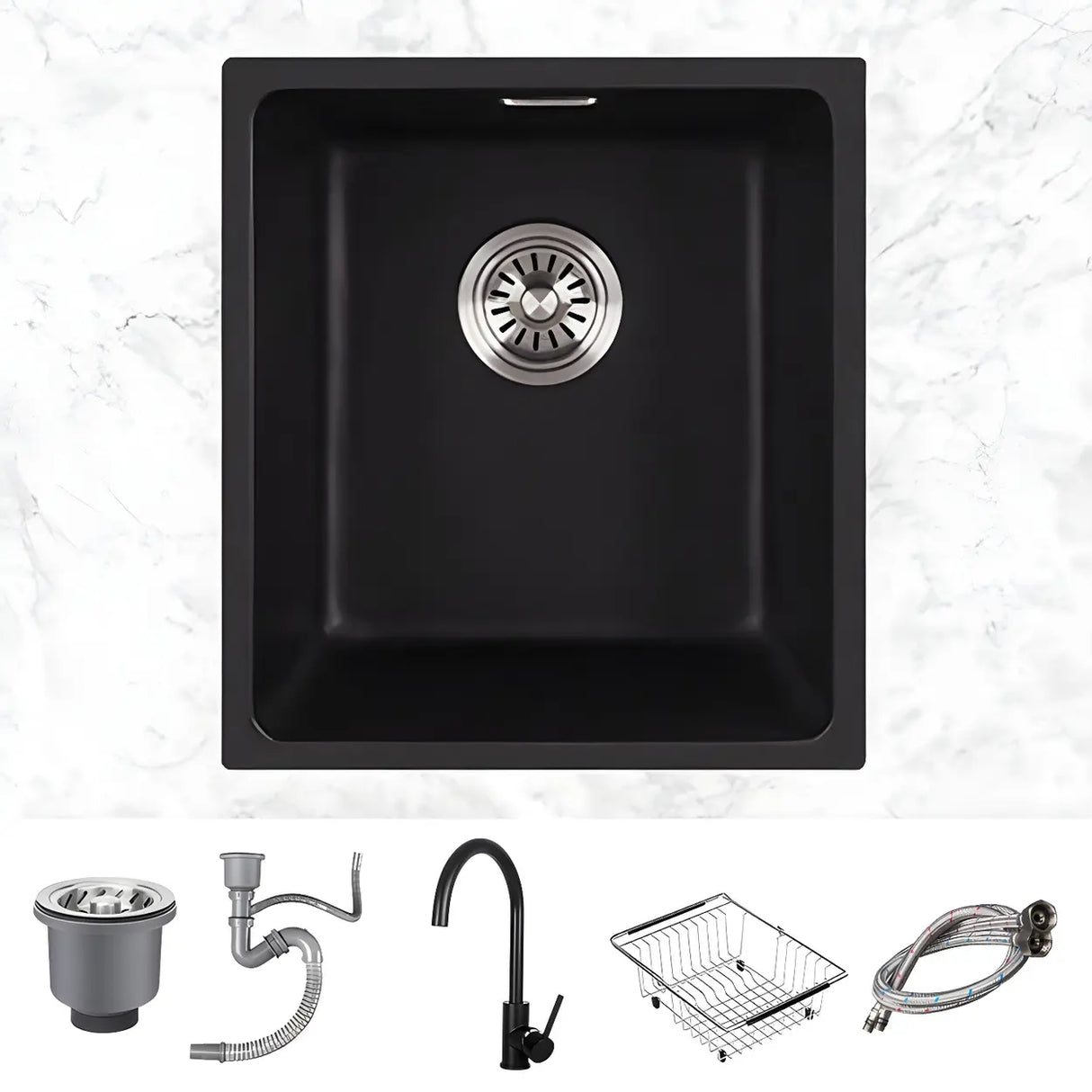 Minimalist White Square Sink for Kitchen Space Image - 10