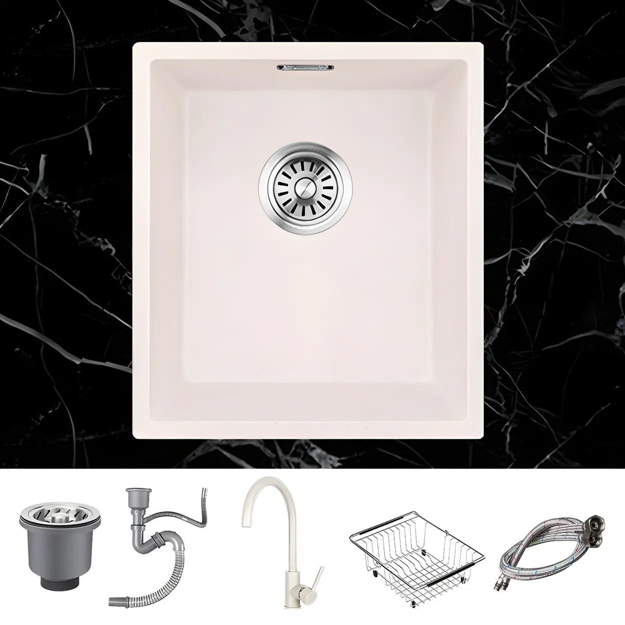 Minimalist White Square Sink for Kitchen Space Image - 13