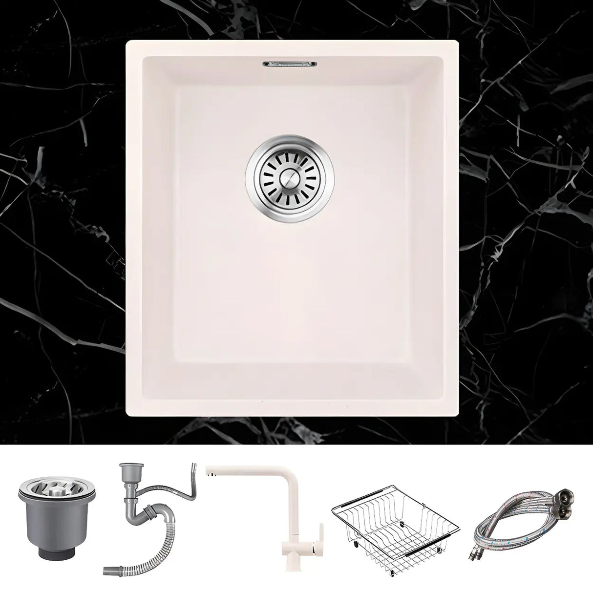 Minimalist White Square Sink for Kitchen Space Image - 14