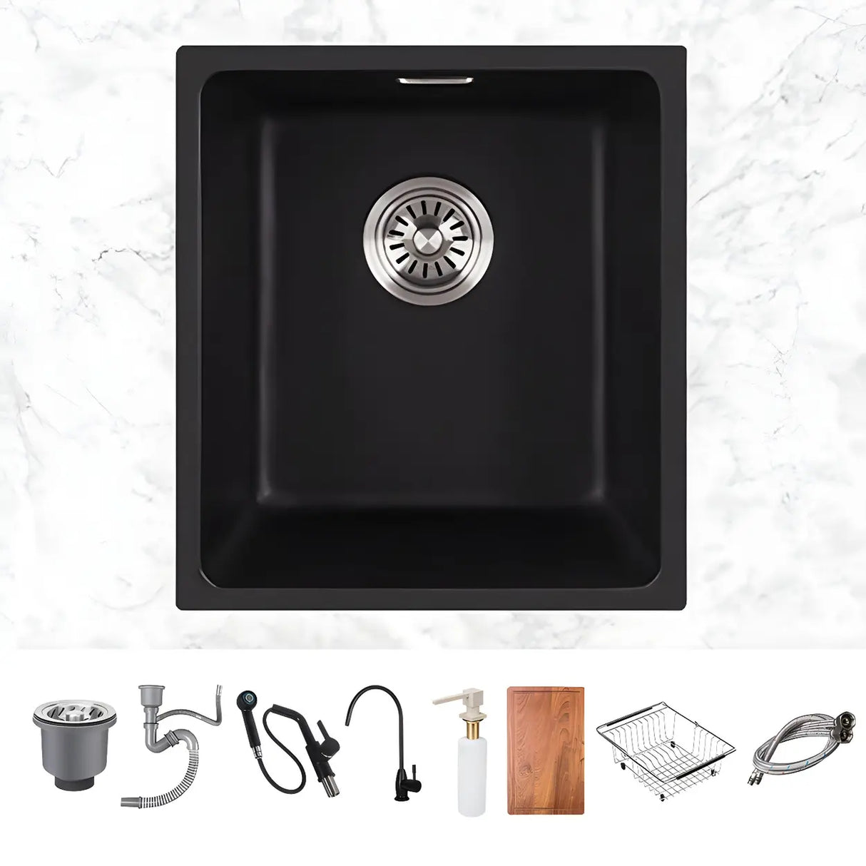 Minimalist White Square Sink for Kitchen Space Image - 18