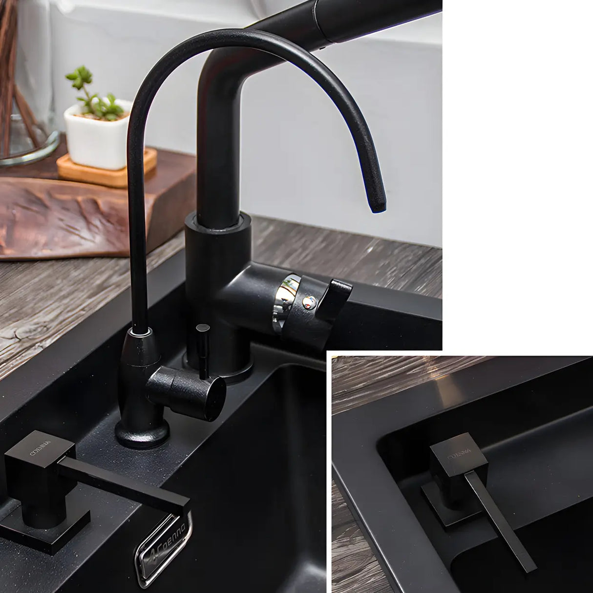 Minimalist White Square Sink for Kitchen Space Image - 26