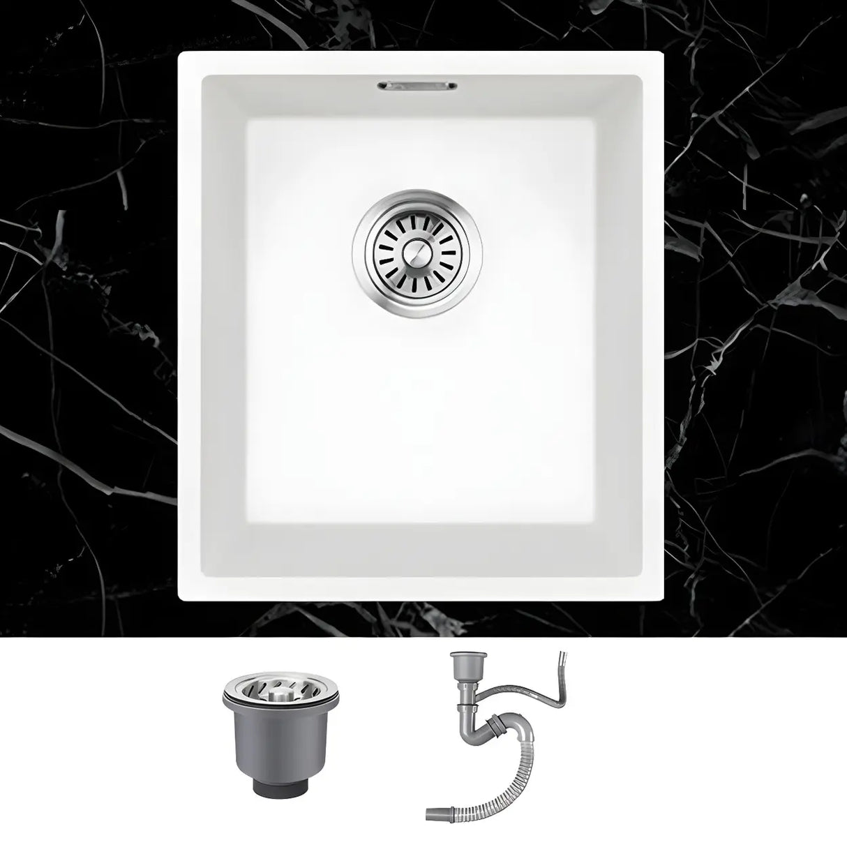 Minimalist White Square Sink for Kitchen Space Image - 2