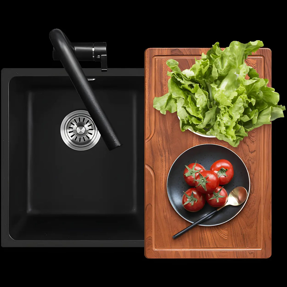 Minimalist White Square Sink for Kitchen Space Image - 9