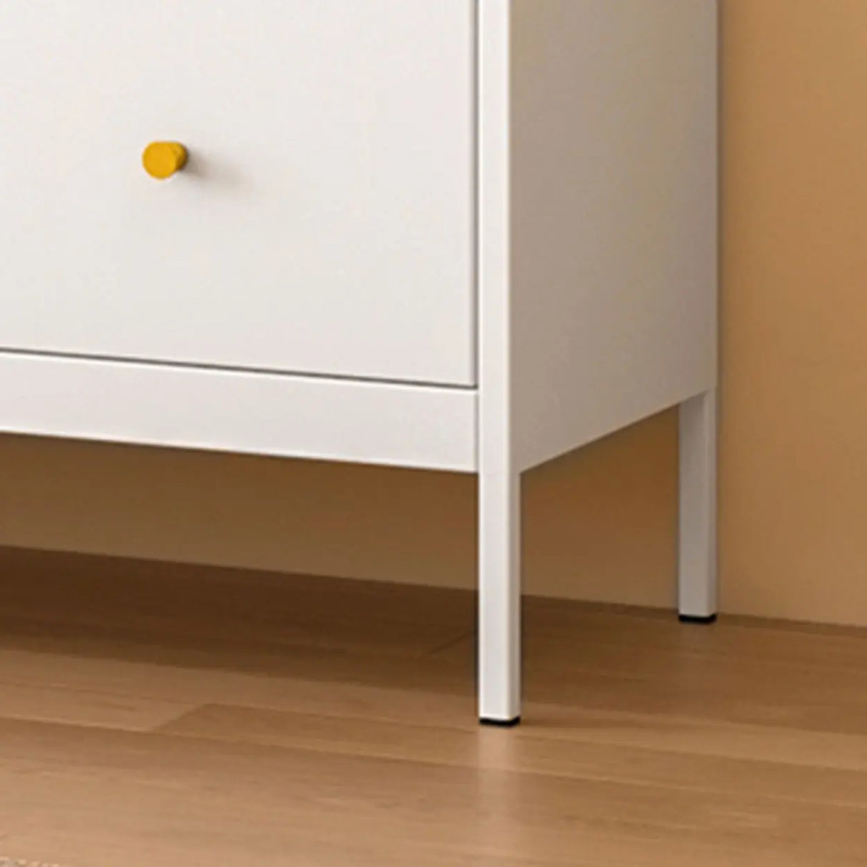 Minimalist White Steel Storage Vertical Drawers Dressers Image - 13