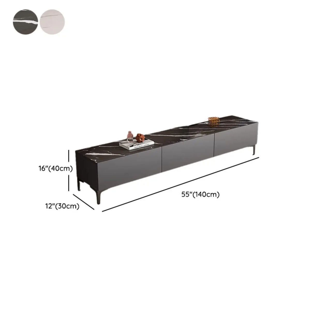 Minimalist White Wood Rectangular TV Stand with Cabinet Image - 17