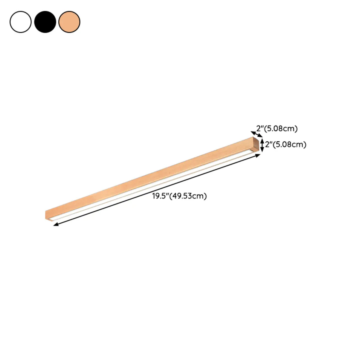 Minimalist Wooden Linear LED Flush Mount Ceiling Light