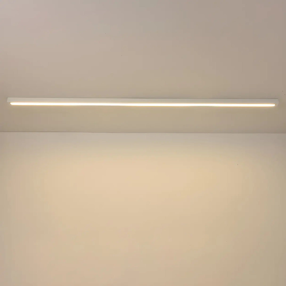Minimalist Wooden Linear LED Flush Mount Ceiling Light Image - 6
