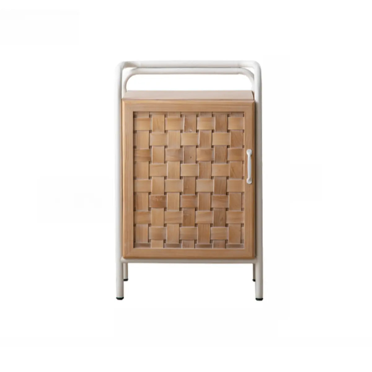 Minimalist Woven Wood Cabinets Natural Buffet with Shelves Image - 13