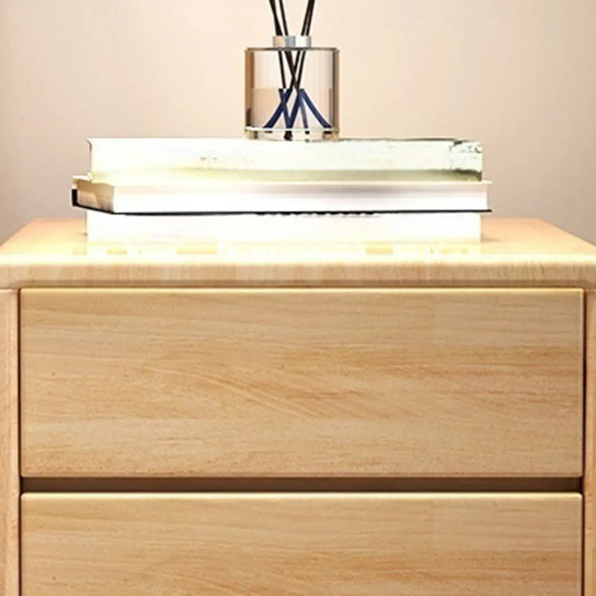 Mobile Vertical Short Wood Filing Cabinet with Drawers Image - 9
