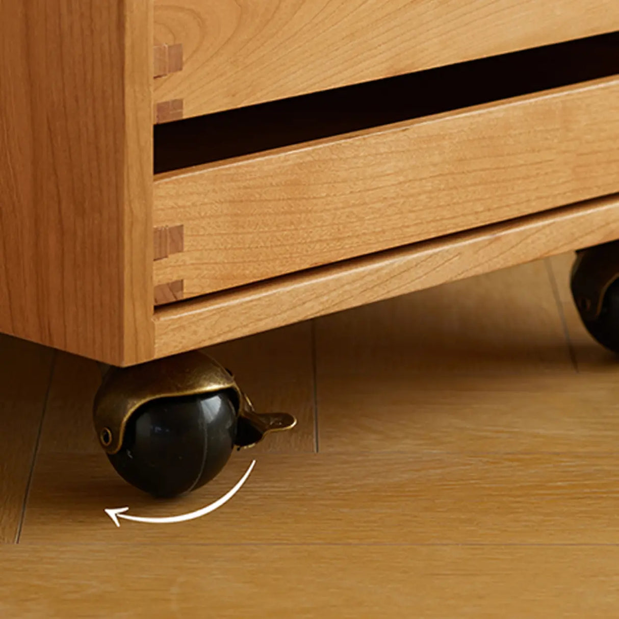 Mobile Vertical Small Wood Filing Cabinet with Drawers Image - 10