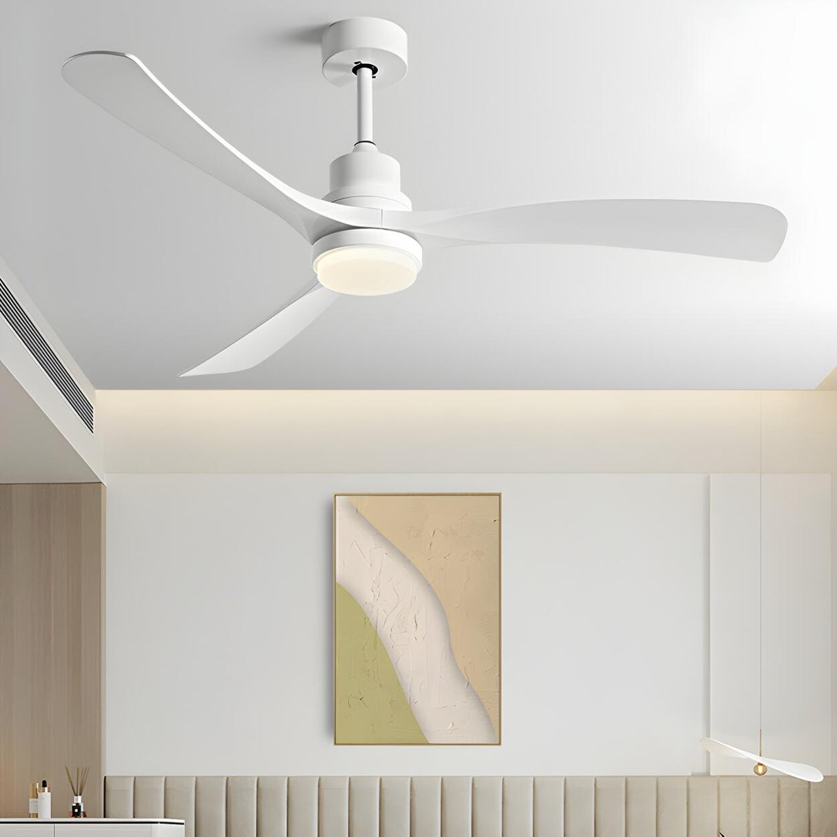 Modern 3 Blade Propeller Ceiling Fan with LED Light Image - 4