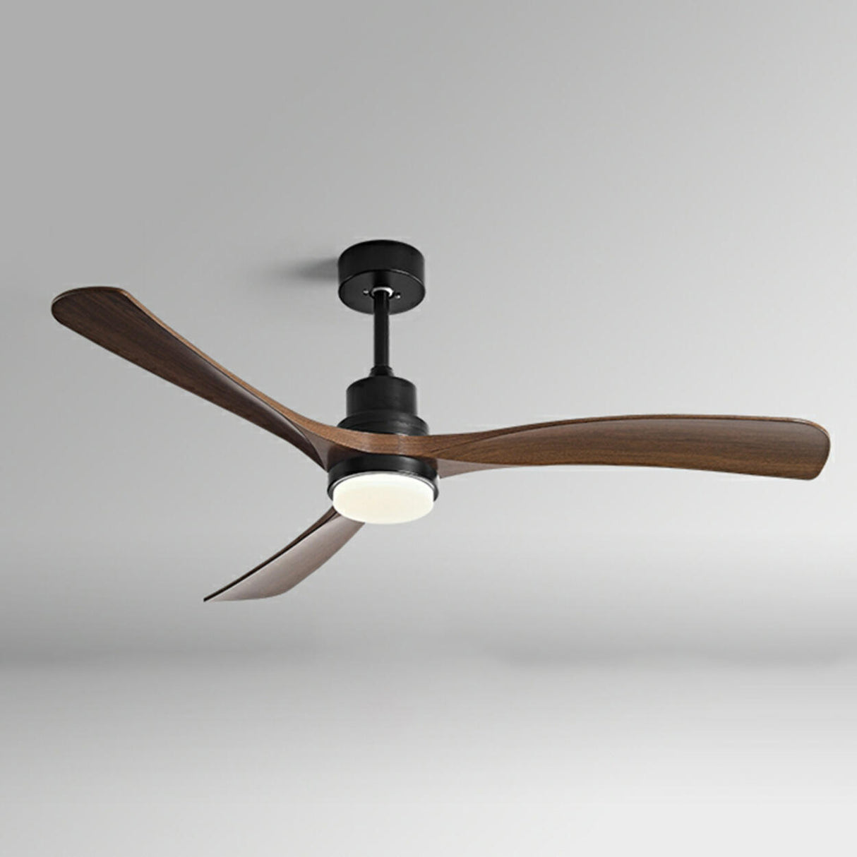 Modern 3 Blade Propeller Ceiling Fan with LED Light Image - 5