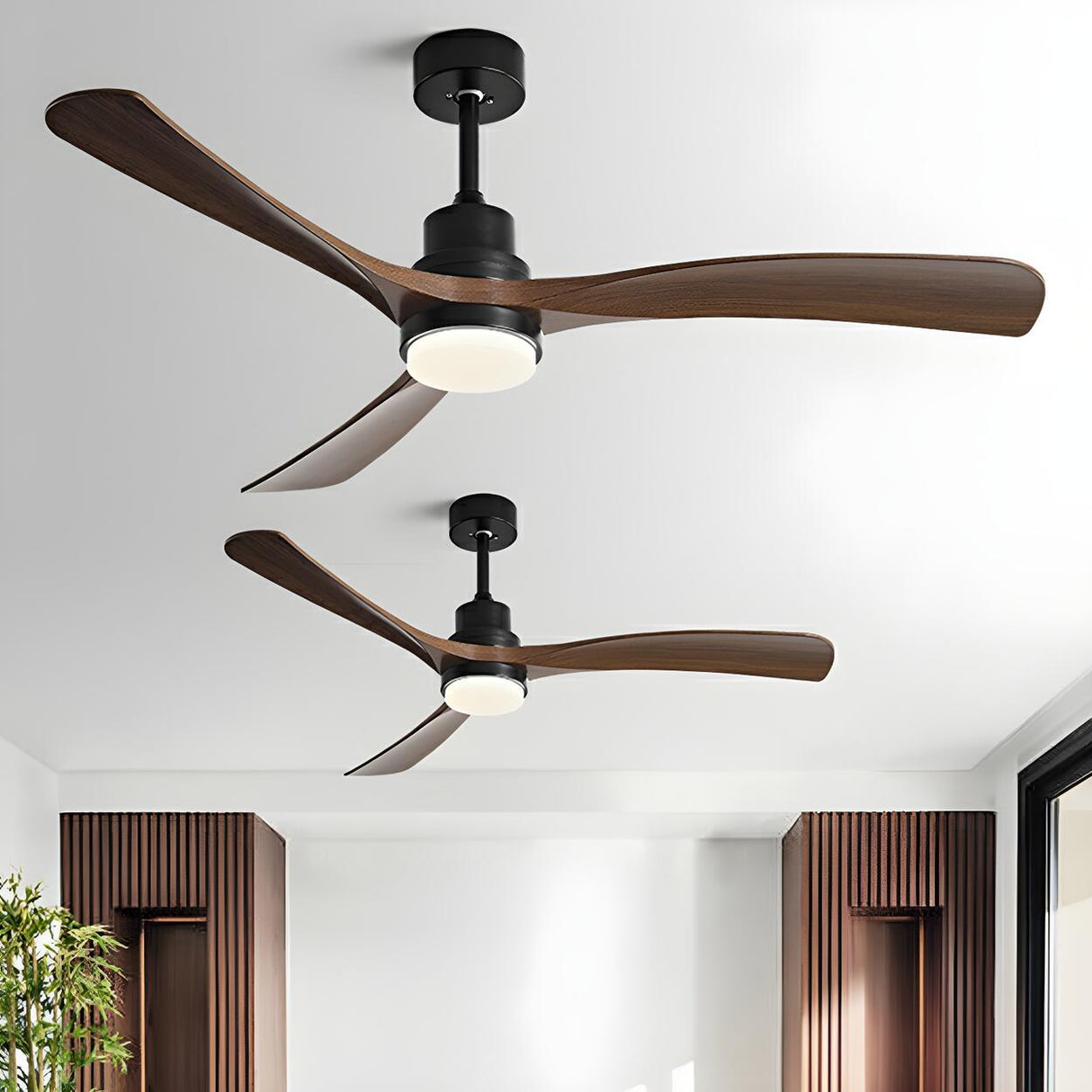 Modern 3 Blade Propeller Ceiling Fan with LED Light Image - 6