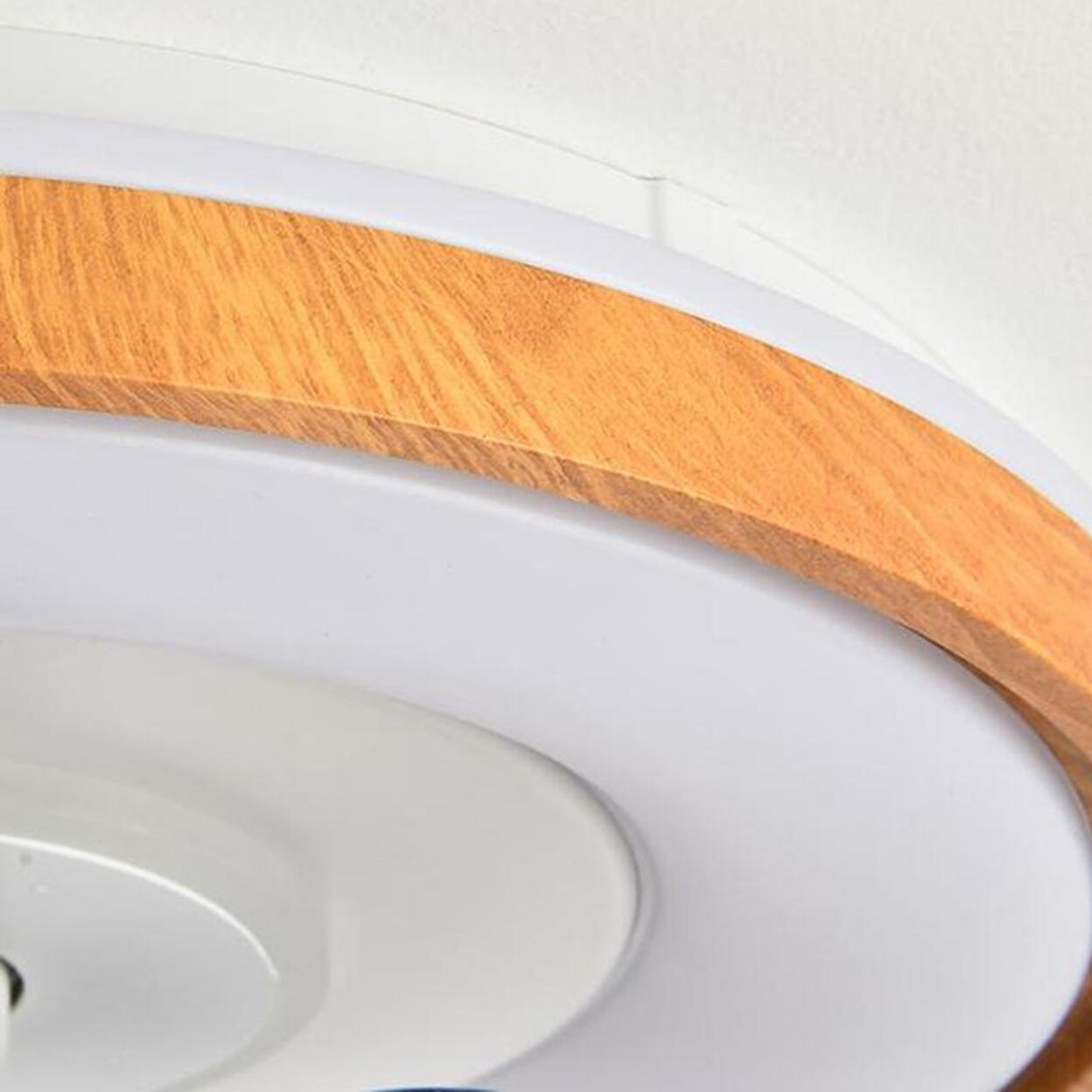 Modern 3 Gray Blade Round Remote Ceiling Fan with Light Image - 13