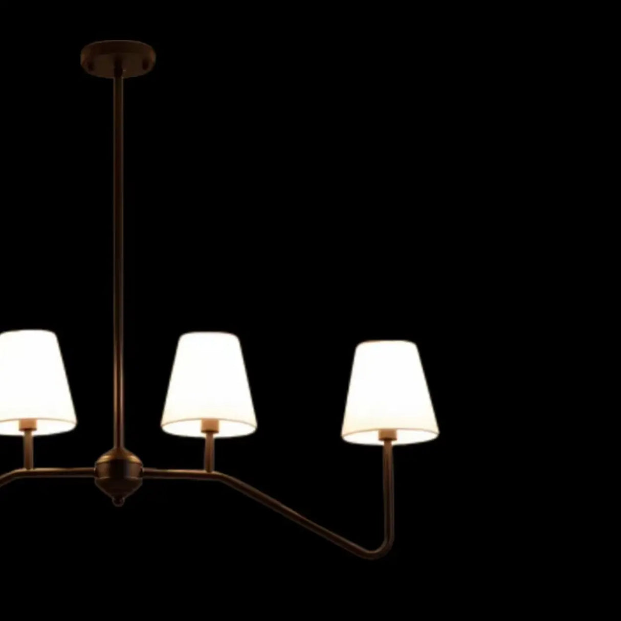 Modern 4-Light Black Cone Dining Room Island Light Image - 7