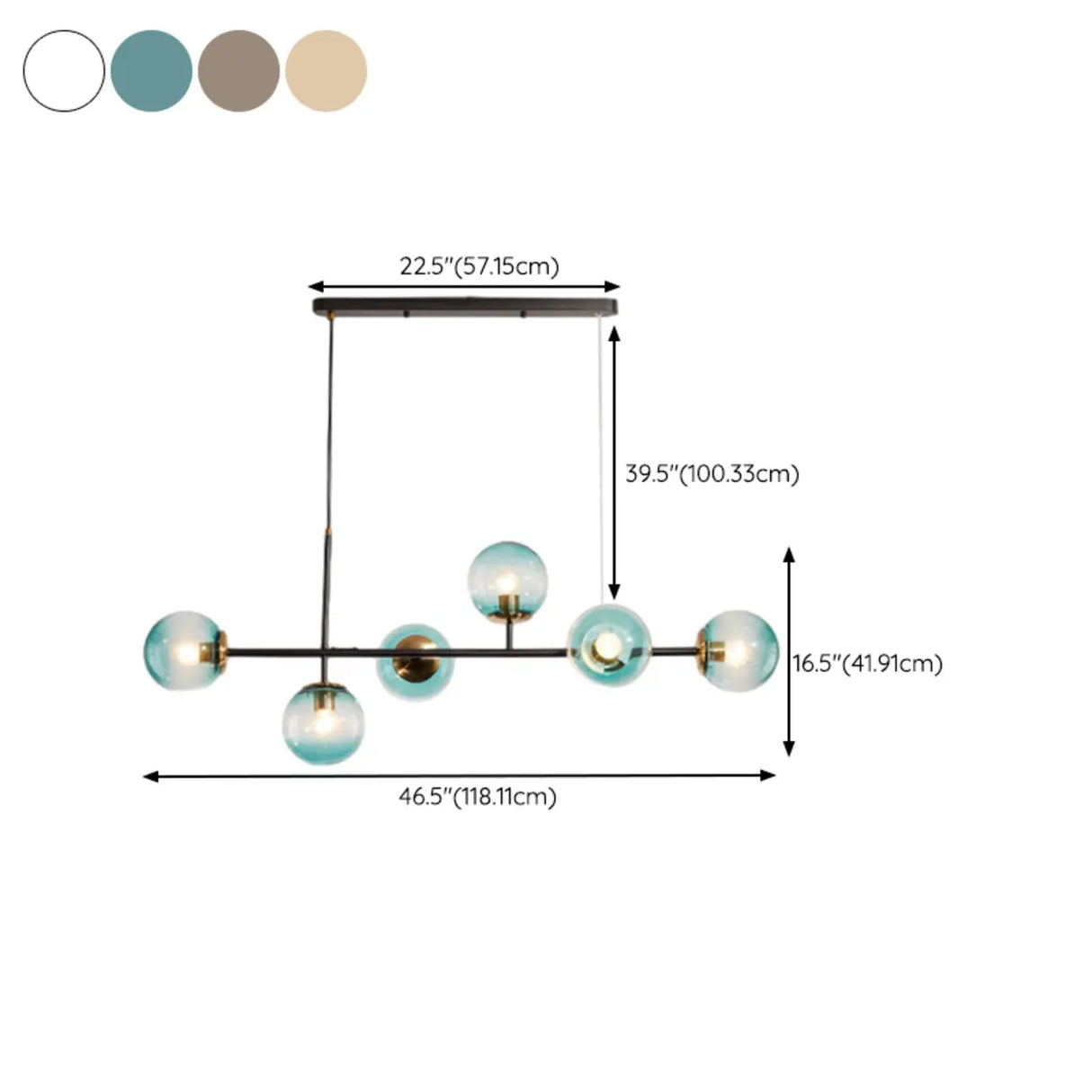 Modern 6-Globe Adjustable Cluster Island Light Fixture Image - 28