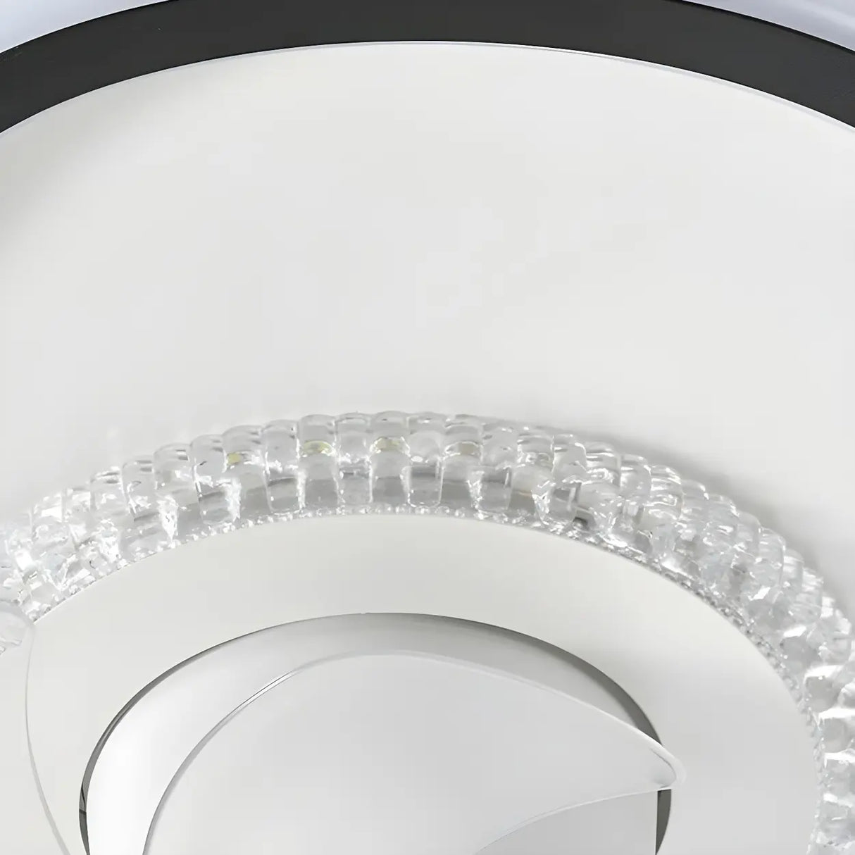 Modern 7 Blade Geometric Ceiling Fan with LED Light Image - 14