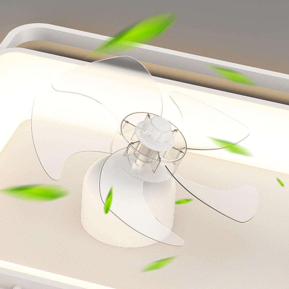 Modern ABS Blades Stepless Dimming Ceiling Fan Light Image - 12