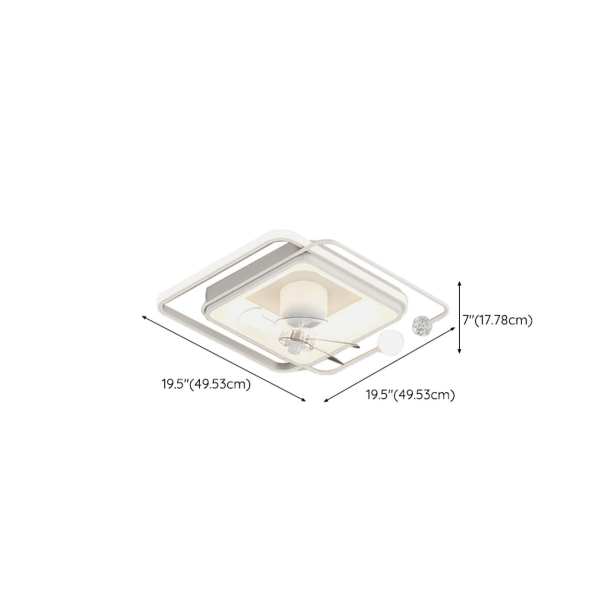 Modern ABS Blades Stepless Dimming Ceiling Fan Light Image - 16