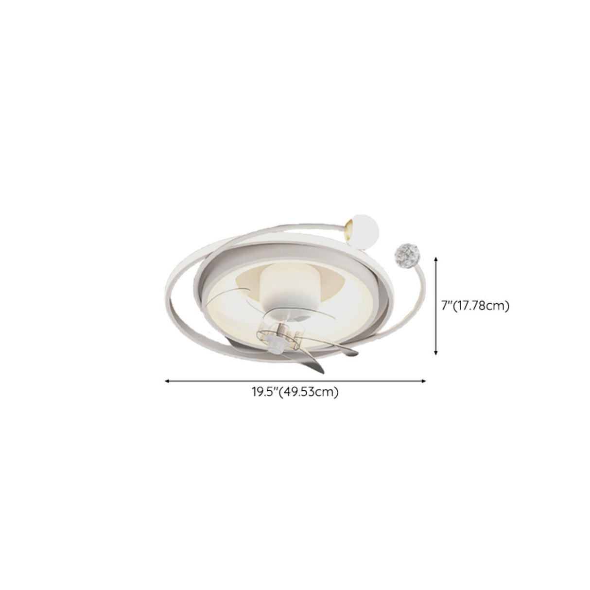 Modern ABS Blades Stepless Dimming Ceiling Fan Light Image - 17