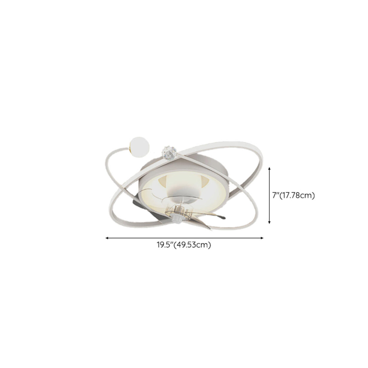 Modern ABS Blades Stepless Dimming Ceiling Fan Light Image - 18