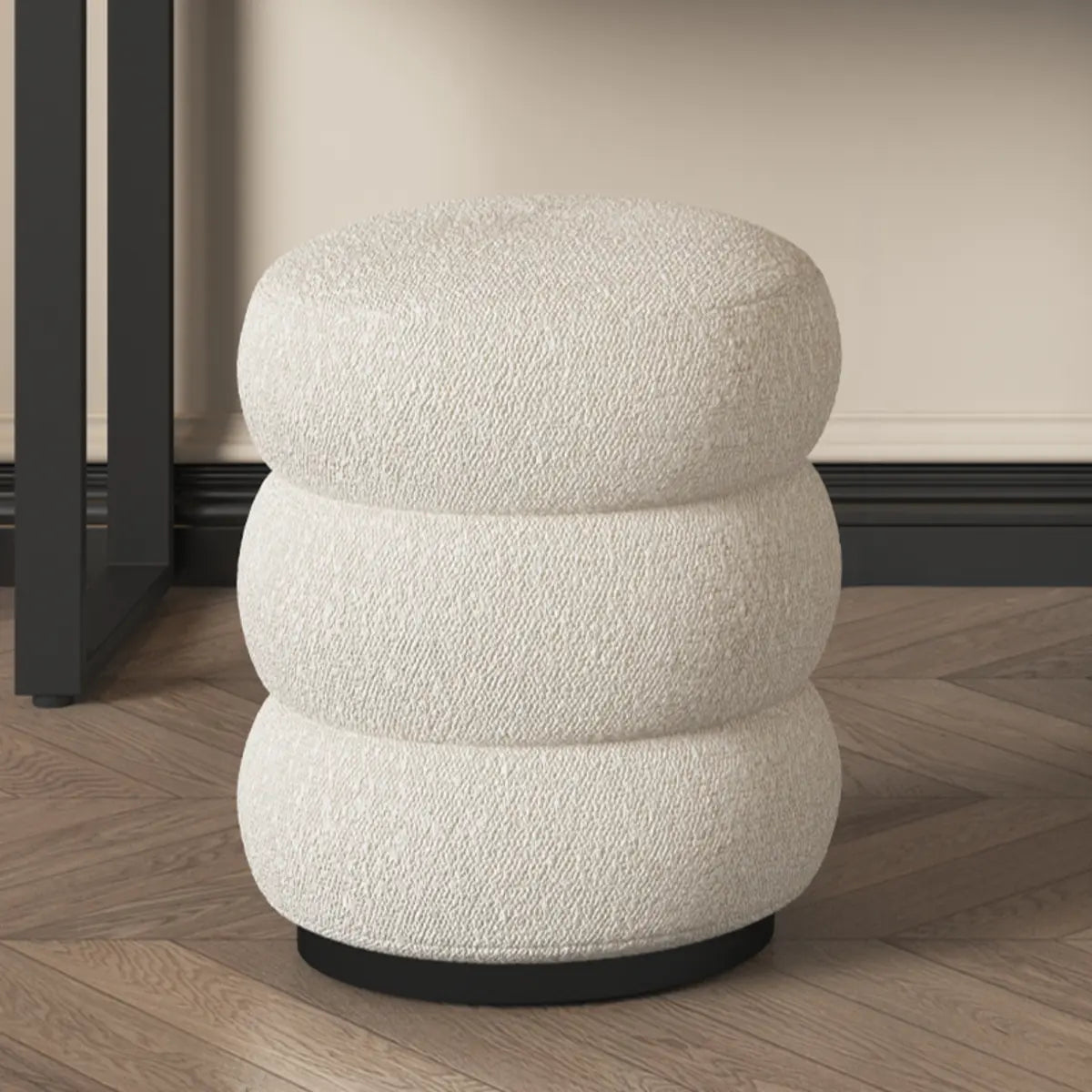 Modern Abstract Black Wood Bedroom LED Mirror Makeup Vanity Image - 15