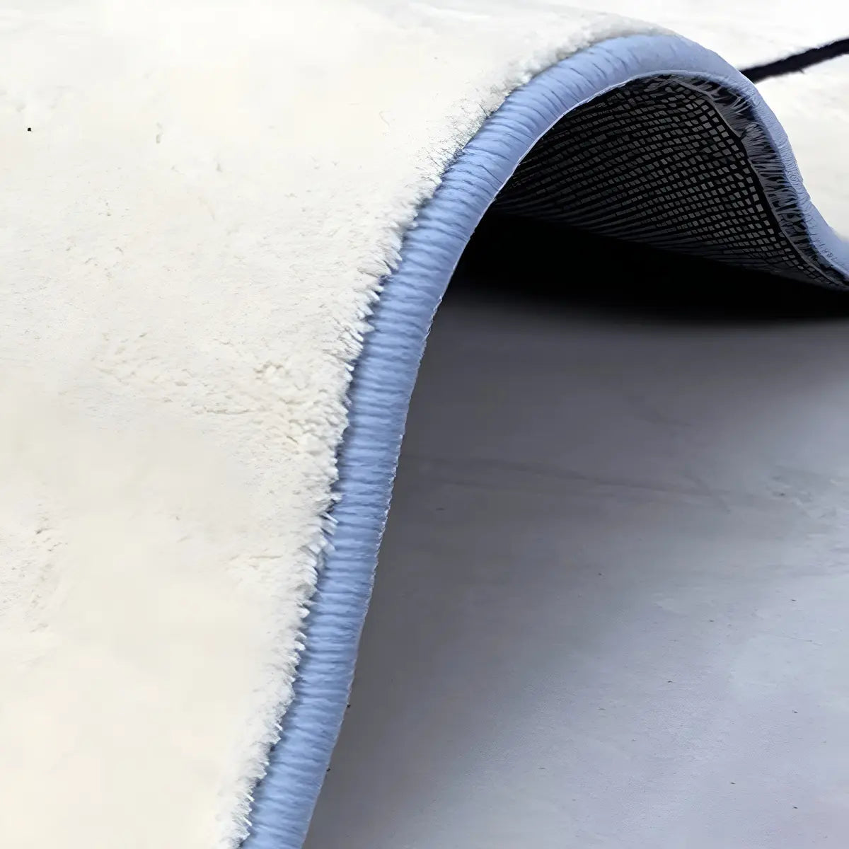 Modern Abstract Cloud-Shaped Polyester Beige Area Rug Image - 7