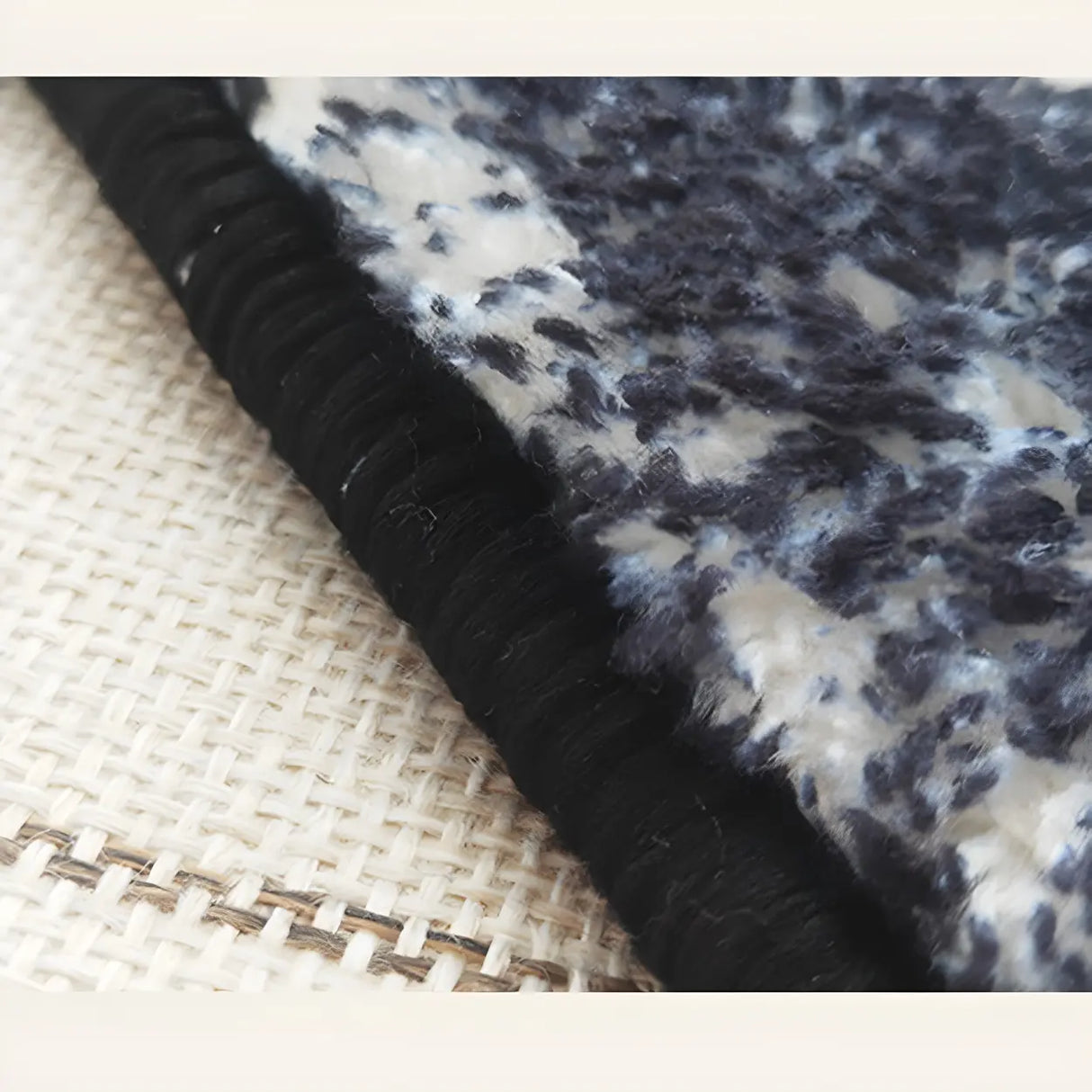 Modern Abstract Polyester Living Room Multicolor Rug Image - 7