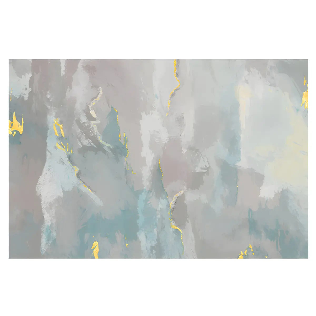 Modern Abstract Polyester Rectangular Green Area Rug Image - 7