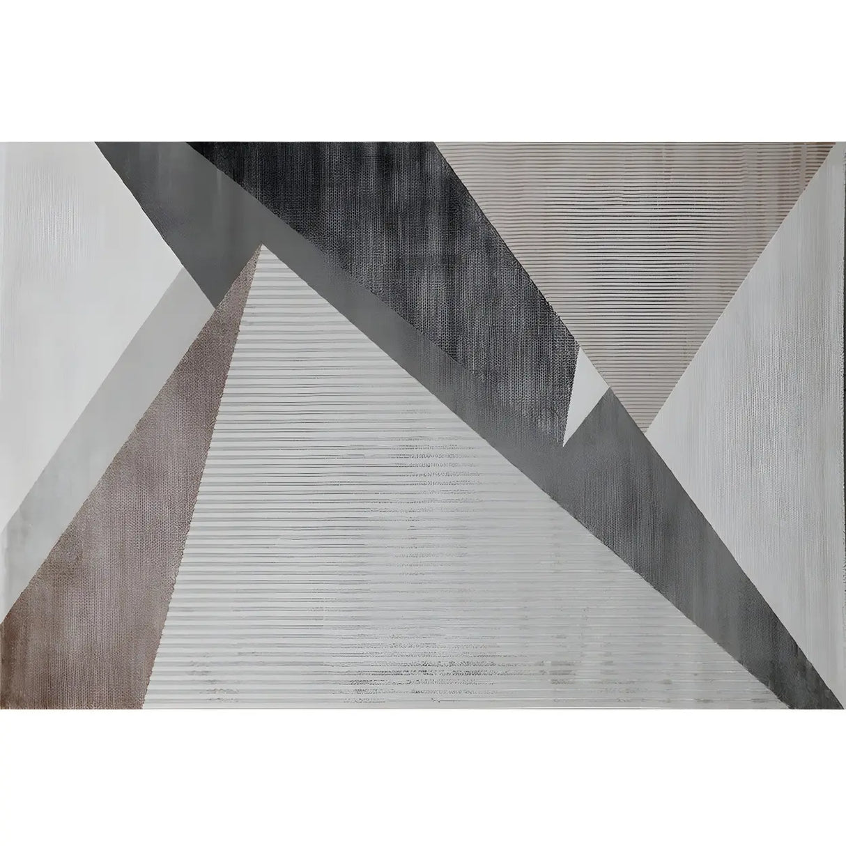 Modern Abstract Rectangle Stain-Resistant Area Rug Image - 5