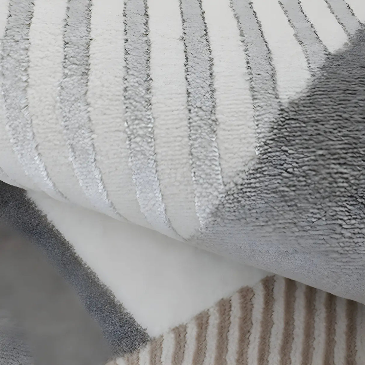 Modern Abstract Rectangle Stain-Resistant Area Rug Image - 6