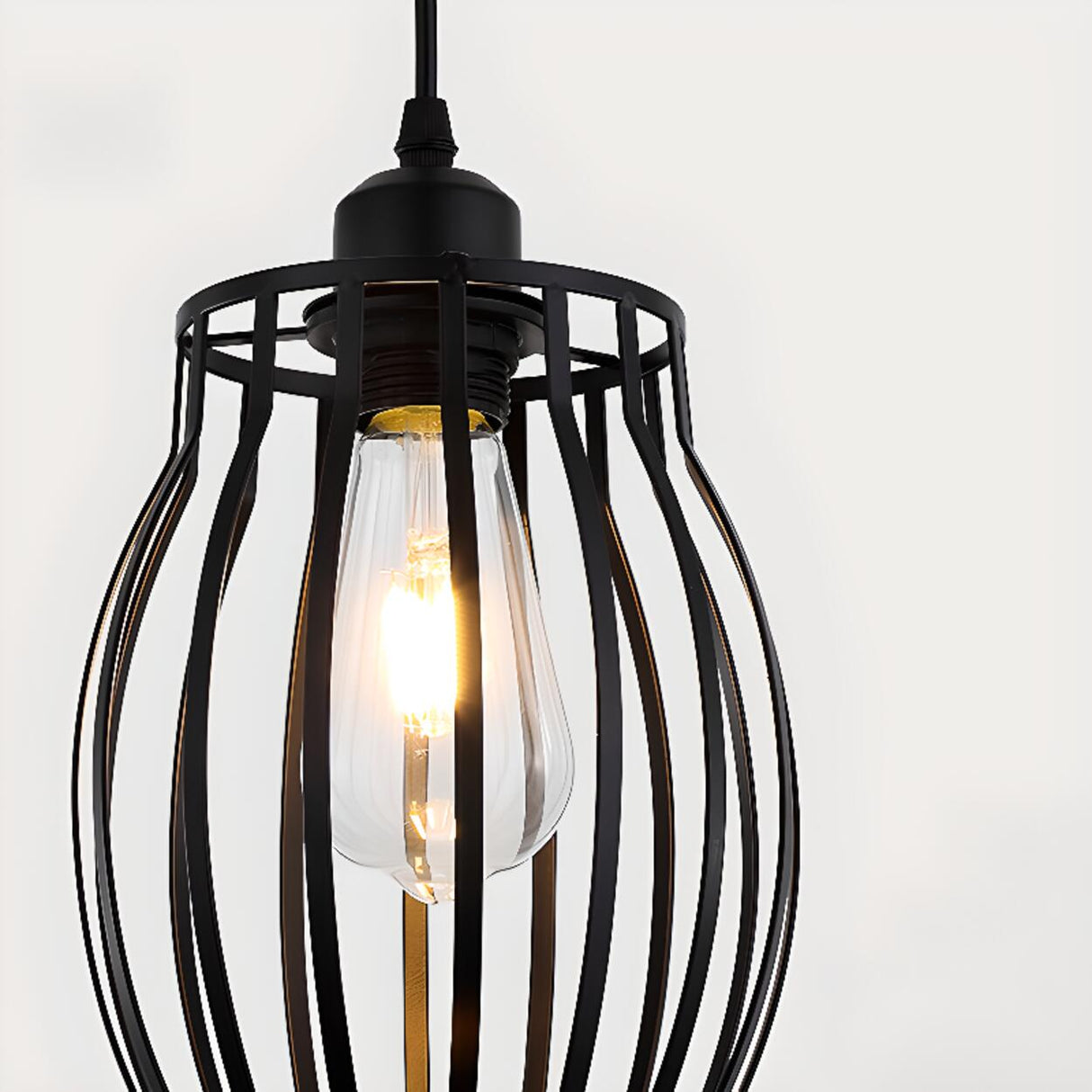 Modern Abstract Wireframe Woven Globe Pendant Light Image - 14