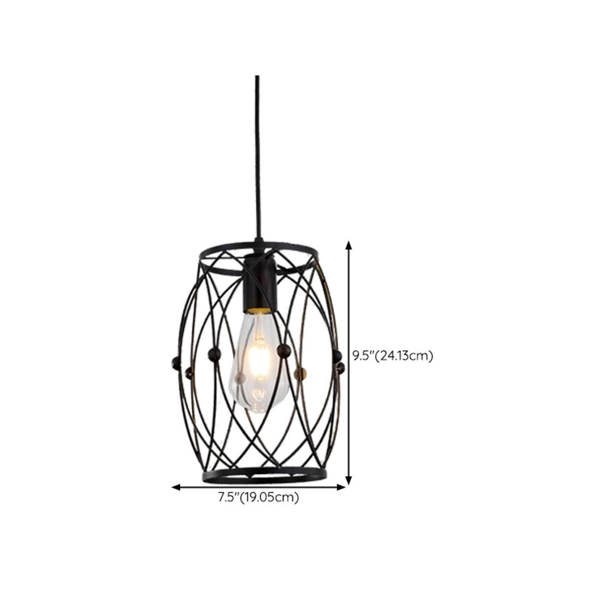 Modern Abstract Wireframe Woven Globe Pendant Light Image - 26