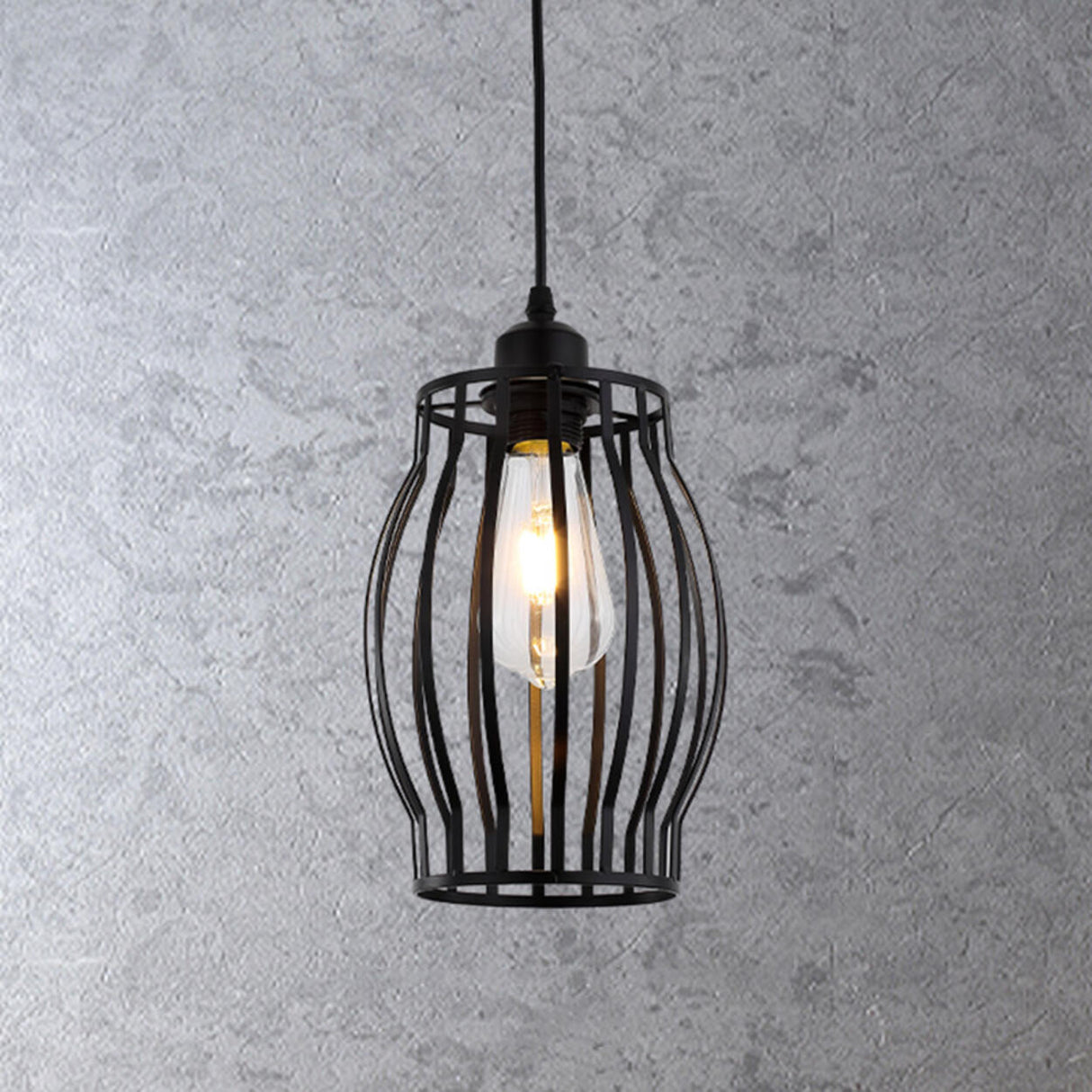 Modern Abstract Wireframe Woven Globe Pendant Light Image - 8