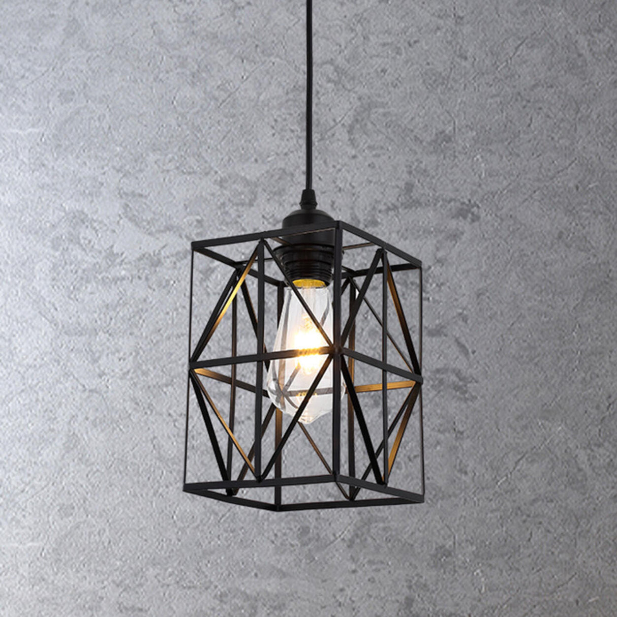 Modern Abstract Wireframe Woven Globe Pendant Light Image - 9
