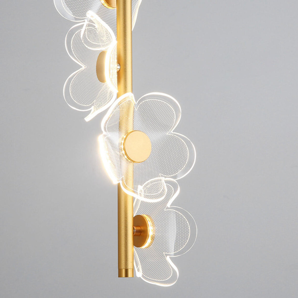 Modern Acrylic Flower LED Pendant Light Adjustable Cord Image - 11