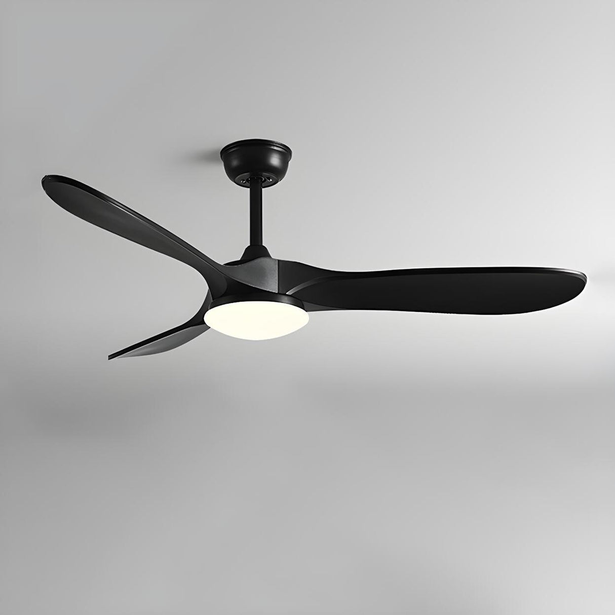 Modern Adjustable 3 Wood Blade Ceiling Fan with Light Image - 9
