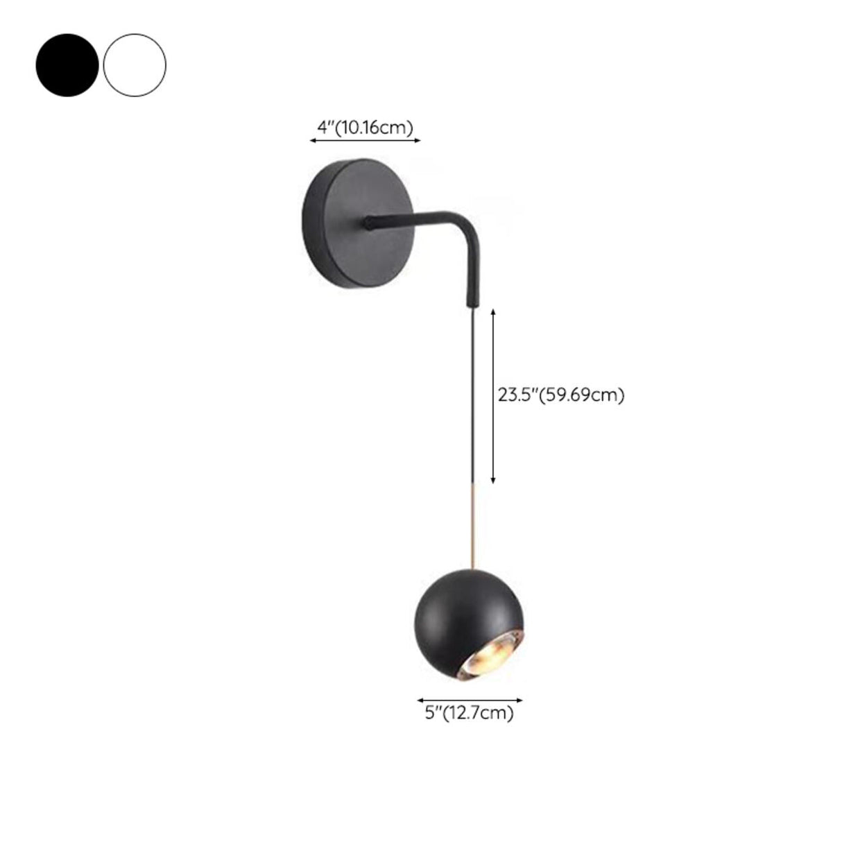 Modern Adjustable Globe Dual Light Pendant Wall Sconce