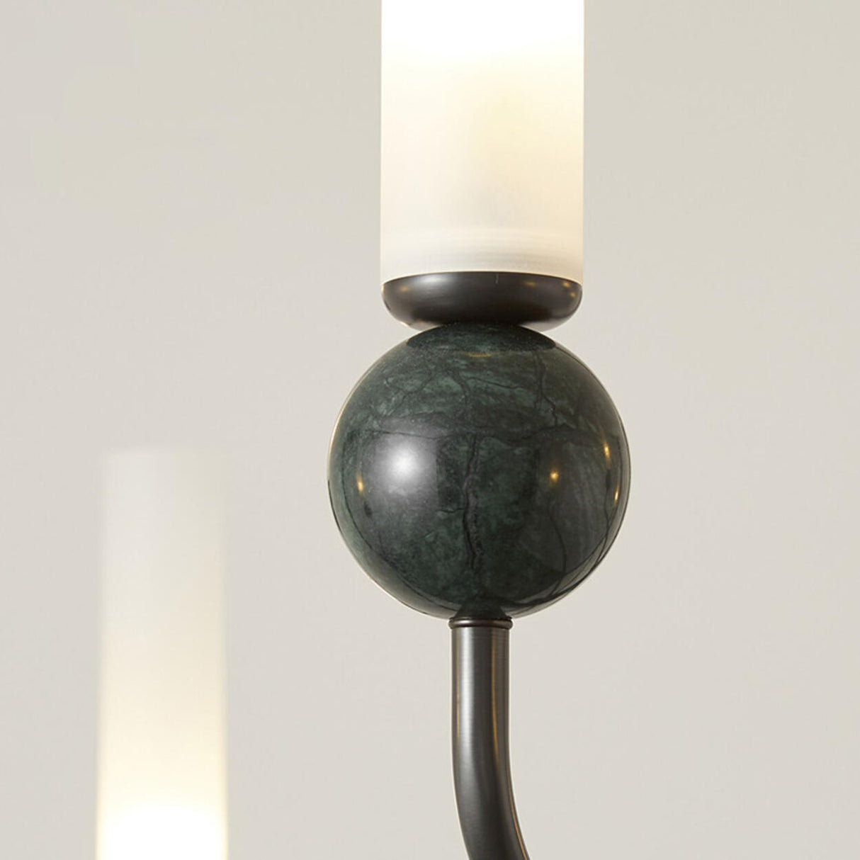 Modern Adjustable Height Geometric Brass Acrylic Chandelier Image - 14