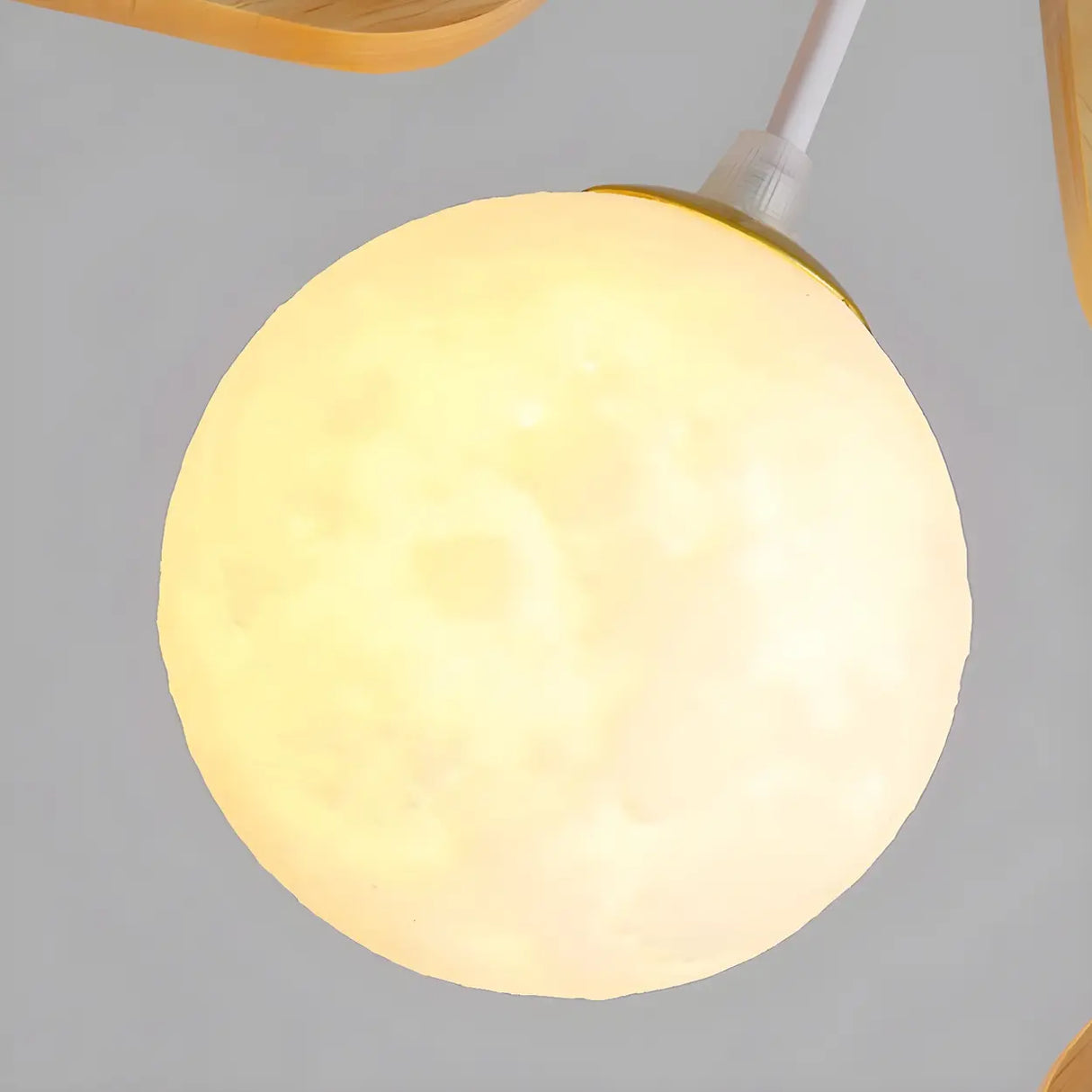 Modern Adjustable Height Wood Star Bedroom Pendant Light Image - 8