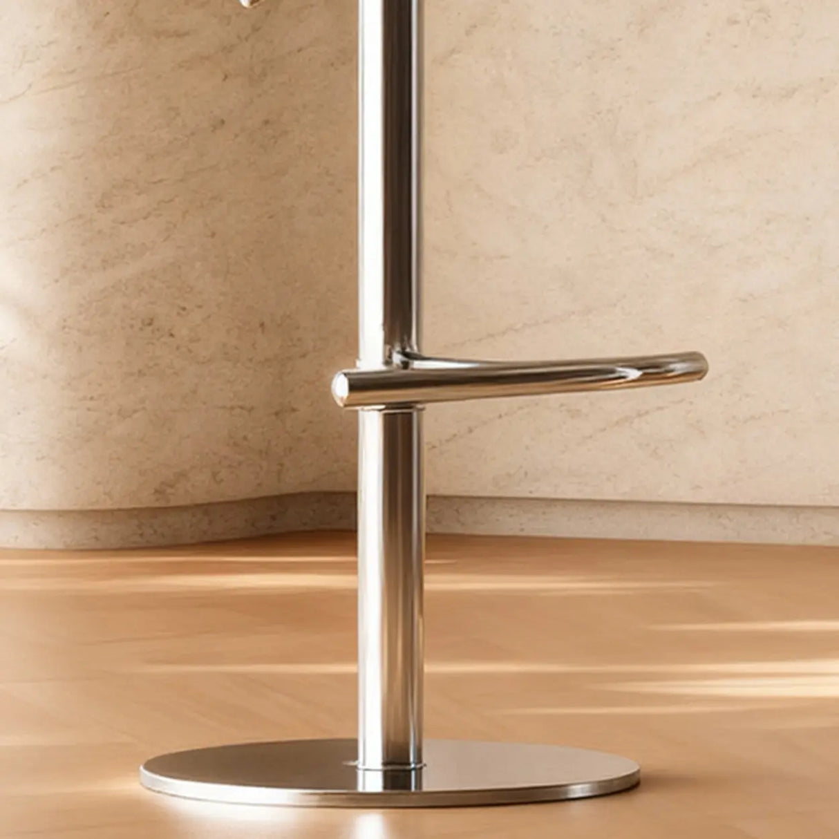 Modern Adjustable Swivel Cushioned Seat Bucket Bar Stool Image - 9