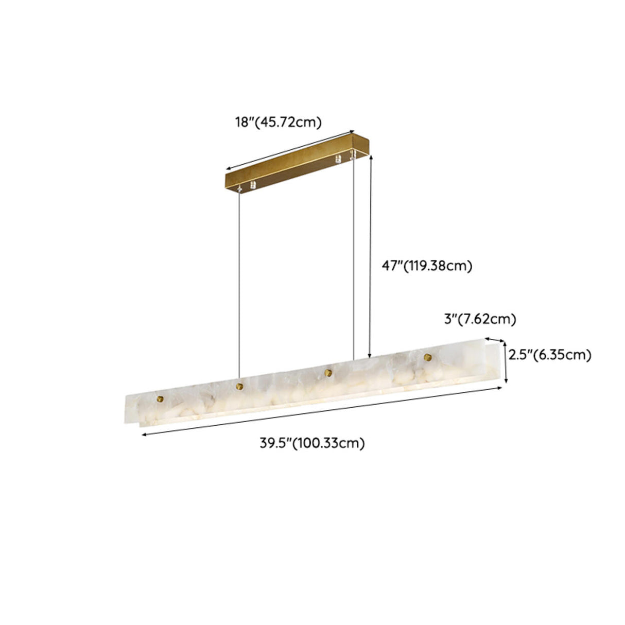 Modern Adjustable White Linear Island Pendant Light