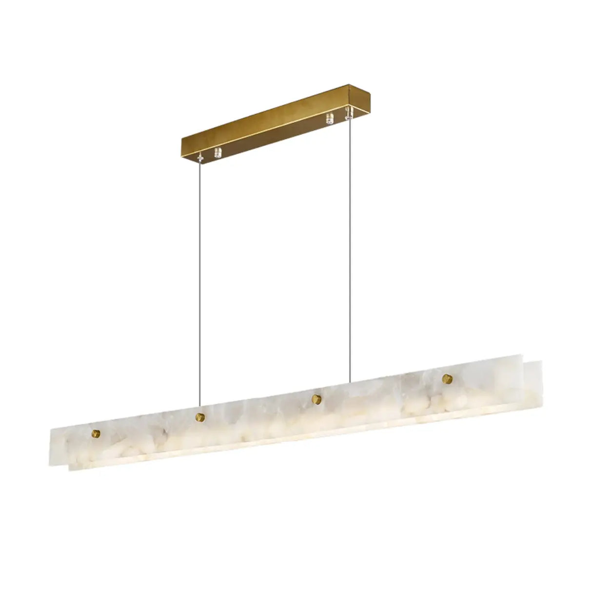 Modern Adjustable White Linear Island Pendant Light Image - 4